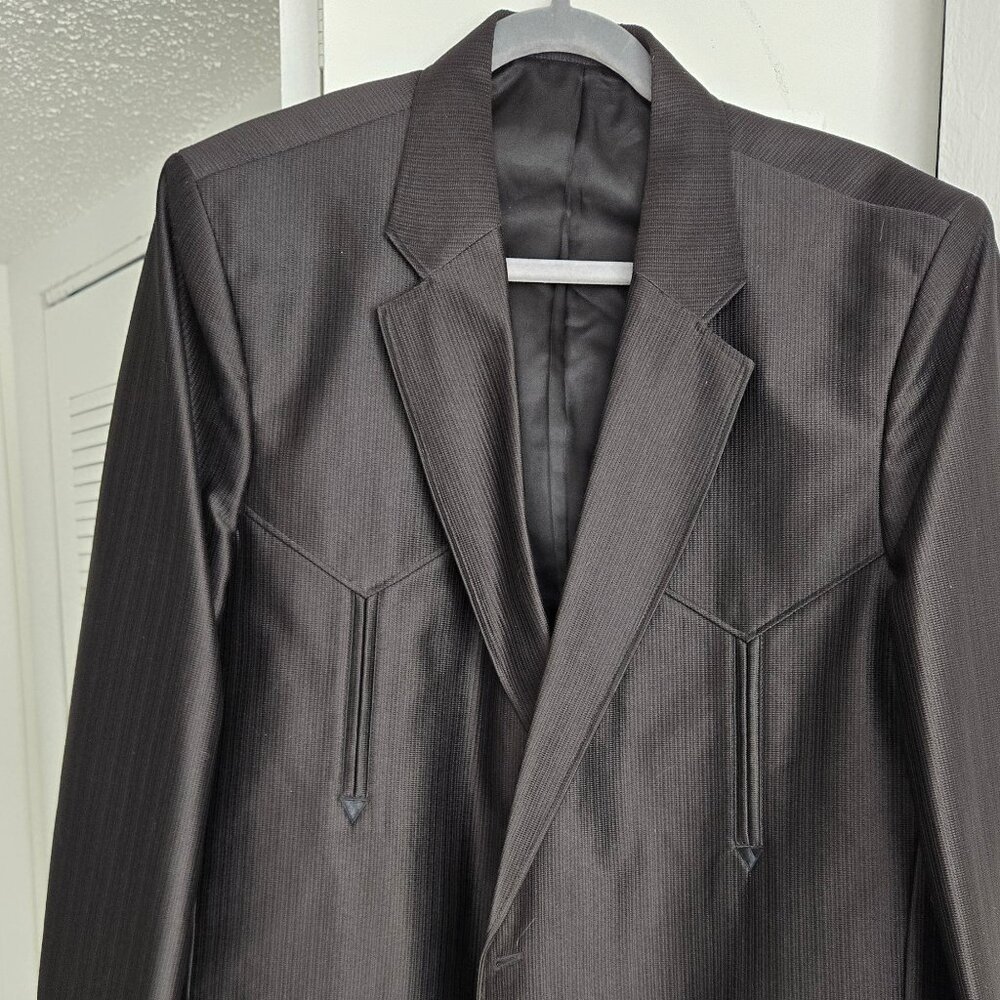 LOS ALTOS BOOTS BRAND WESTERN GRAY MEN'S SIZE 40  REGULAR BLAZER SPORT JACKET